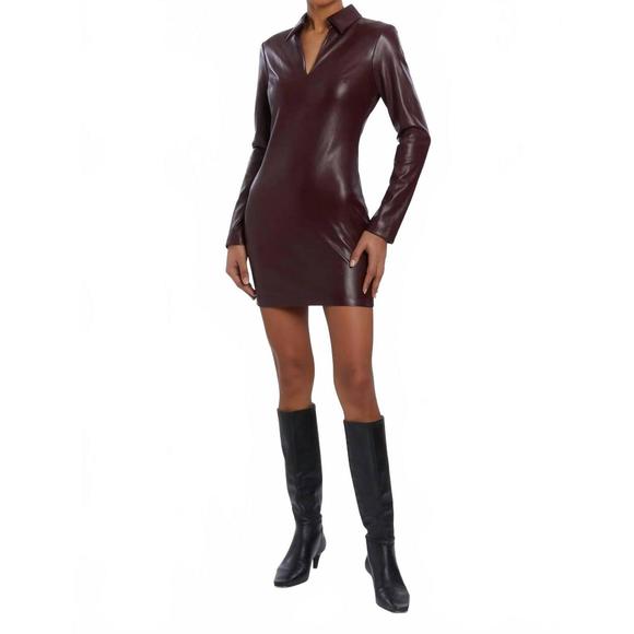 NEW AMANDA UPRICHARD sloane dress in russet - Picture 1 of 4